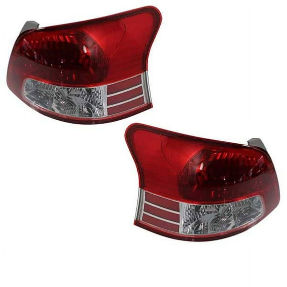 For 07-12 Yaris Sedan w/o Sport Taillight Taillamp Rear Brake Tail Lamp SET PAIR