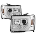 thumbnail image 1 of For 07-13 GMC Sierra (Incl. Denali & Hybrid) Sonar Light Bar DRL Projector Headlights (Chrome) YD-PRO-GS07V2-LBDRL-C, 1 of 4