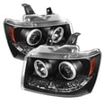 thumbnail image 1 of For 07-14 Chevy Tahoe Sonar CCFL Halo Projector Headlights (Black) YD-PRO-CSUB07-CCFL-BK, 1 of 2