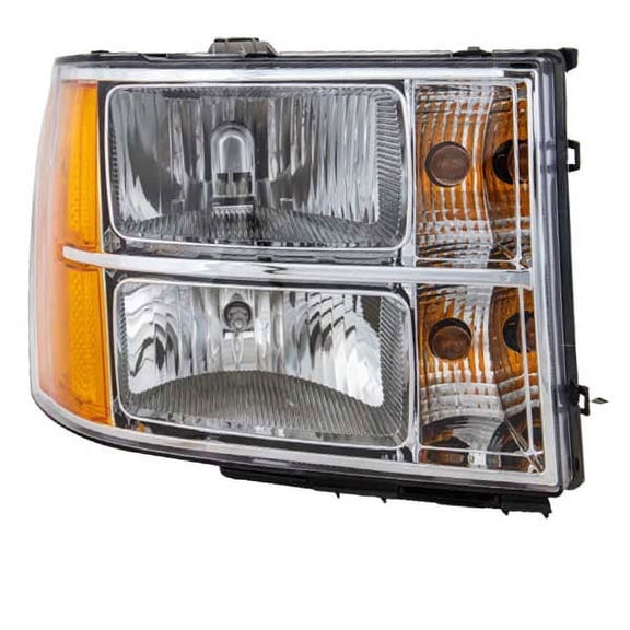 For 07-14 Sierra HD Truck Halogen Headlight Headlamp Head Lamp w/Bulb Right Side
