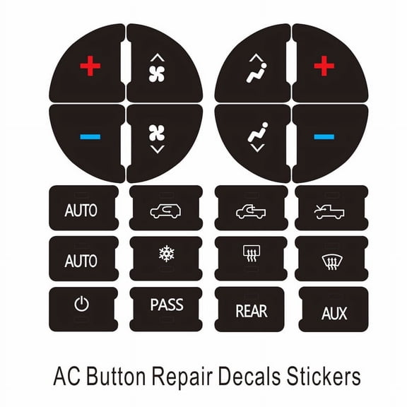 For 07-15 Chevrolet car button AC central control dashboard sticker AC dashboard 20 button sticker
