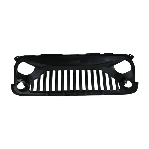 For 07-17 Jeep Wrangler JK: Matte Black Aggressive Grille Cover