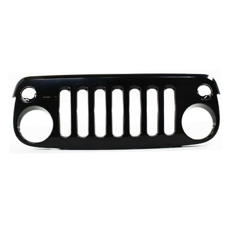 For 07-17 Wrangler JK 3.8L & 3.6L Front Grill Grille Assembly Black Shell Insert