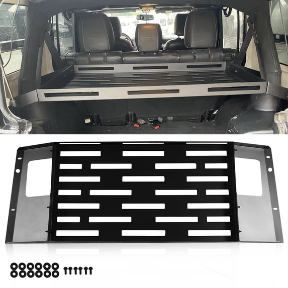 For 07-18 Jeep Wrangler JK Cargo Basket Interior Rack Luggage Storage Carrier