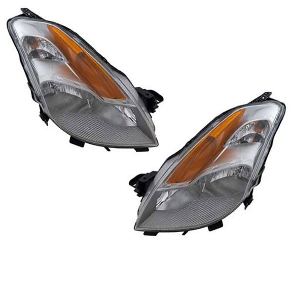 For 08-09 Altima Coupe Halogen Headlight Headlamp Head Light with Bulb PAIR SET