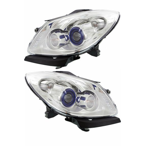 For 08-12 Enclave Front Headlight Headlamp Head Light w/o AFS with Bulb PAIR SET