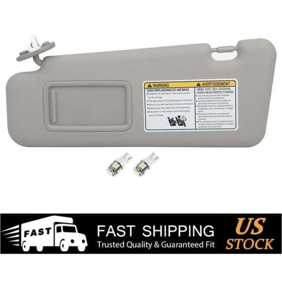 For 08-13 Highlander Driver Gray Sun Visor W/Sunroof + License Plate Lights