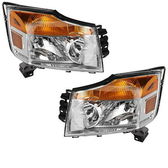 For 08-15 Armada Halogen Headlight Headlamp Front Head Light Lamp Bulb PAIR SET