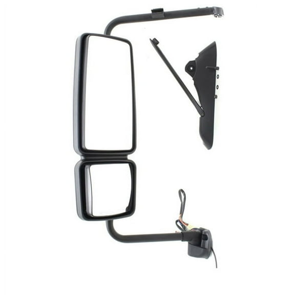 For 08-17 WorkStar/Durastar Truck Mirror Power Heateded w/Signal Black Left Side