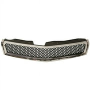 For 09 10 11 12 Chevy Traverse Front Grille Assembly Chrome Shell Black Insert