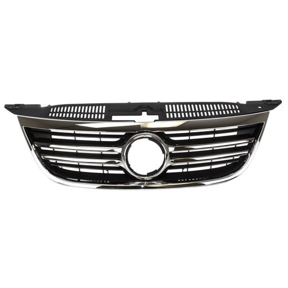 For 09-11 Tiguan Front Grill Grille Assembly Black Shell Insert w/Chrome Molding