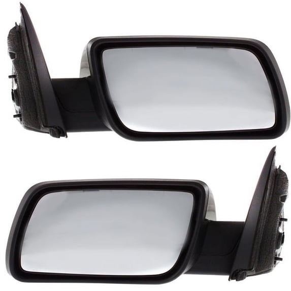 For 09-12 Flex Rear View Door Mirror Power Heat w/o Puddle Light Black PAIR SET