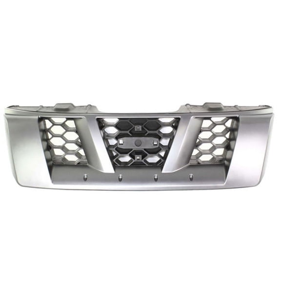 For 09-13 Xterra 4.0L Front Grill Grille Assembly Silver Shell, Dark Gray Insert
