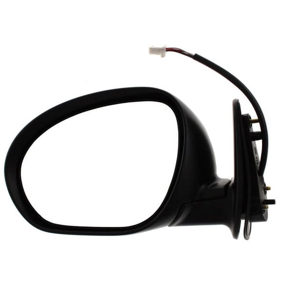 For 09-14 Cube Rear View Mirror Power Heated Smooth Black Paintable Driver Side