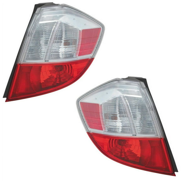 For 09-14 Fit Taillight Taillamp Rear Brake Light Lamp Assembly w/Bulb SET PAIR
