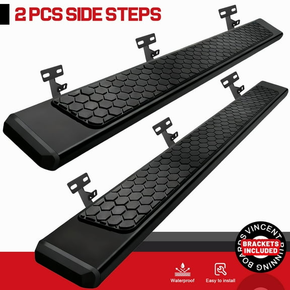 For 09-18 DODGE Ram 1500/2500 Crew Cab 6.5 inches Running Board Nerf Bar BLK D