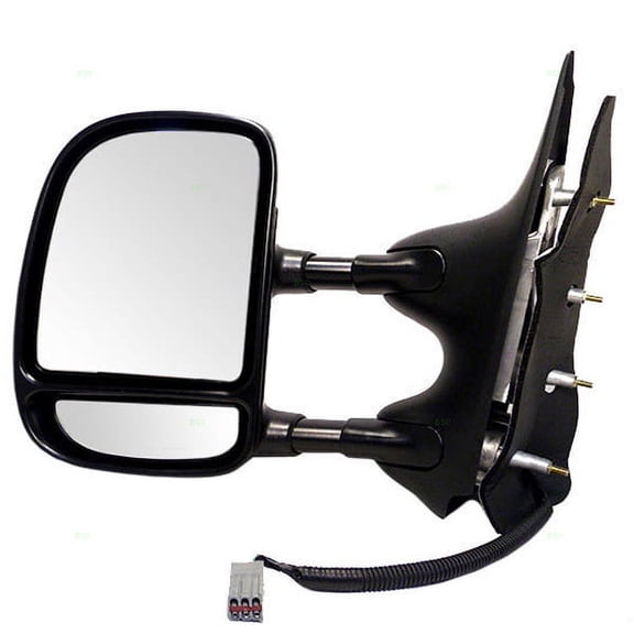 For 09-21 E-Series Van Tow Mirror Power Non-Heat Telescopic Dual Swing Left Side
