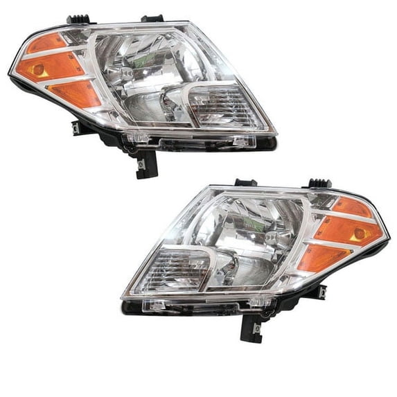 For 09-21 Frontier Pickup Truck Headlight Headlamp Head Light with Bulb PAIR SET