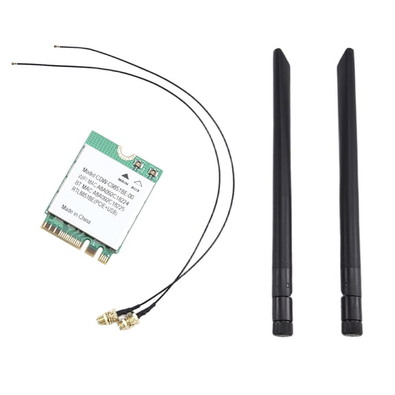 RTL8851BE M.2 NGFF WiFi 6 Card with Antenna, 2.4G/5G BT5.2, 10/11 Linux