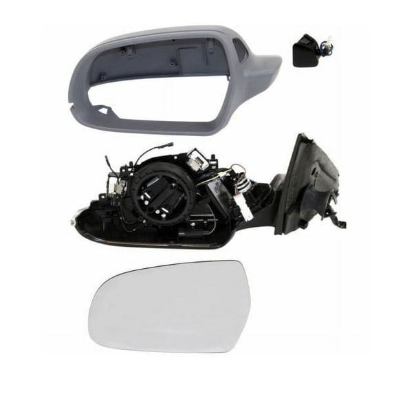 For 10-11 A4/S4 Rear View Mirror Power Heat Manual-Fold w/Turn Signal Left Side