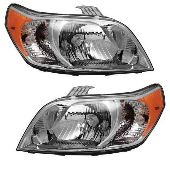 For 10-11 Aveo5 Front Halogen Headlight Headlamp Head Light Lamp w/Bulb PAIR SET