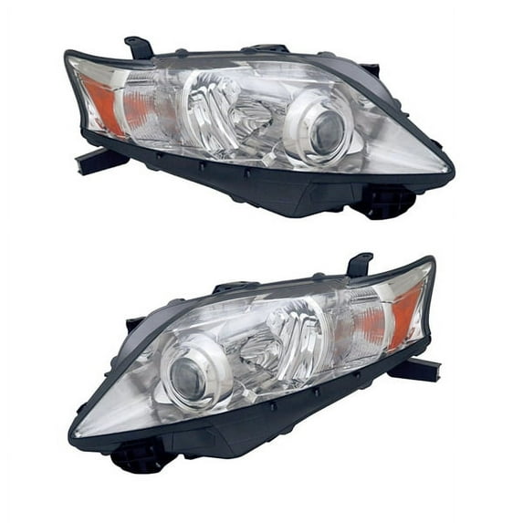 For 10-12 RX350 Canada Built Xenon Headlight Headlamp Head Lamp w/Bulb Set Pair