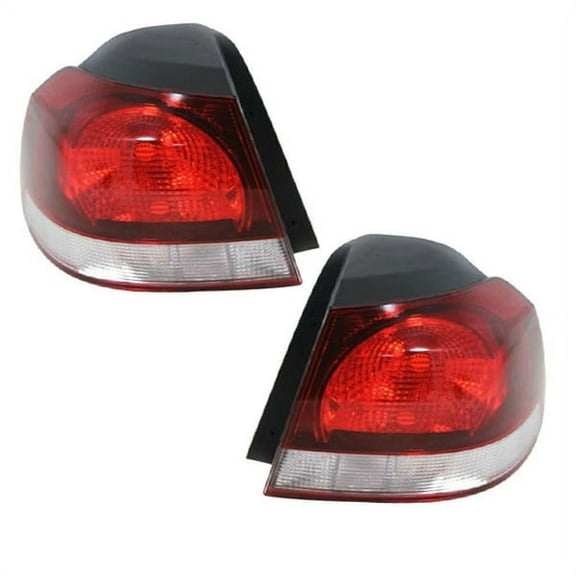 For 10-14 Golf & GTI Outer Taillight Taillamp Rear Brake Light w/o Bulb SET PAIR