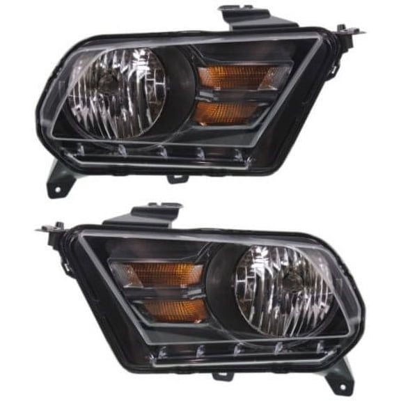 For 10-14 Mustang (Boss 302 GT) Headlight Headlamp Head Light w/Bulb SET PAIR