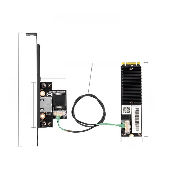 For 10GbE AQC113 M.2 B+M To RJ45 Network Card Single RJ45 Ethernet Direct LAN Controller Card For Desktop Server