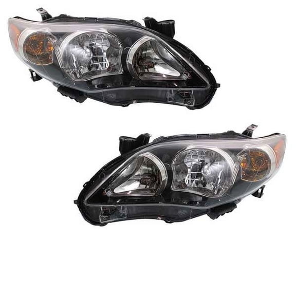 For 11 12 13 Corolla S & XRS Headlight Headlamp Front Head Light w/Bulb PAIR SET