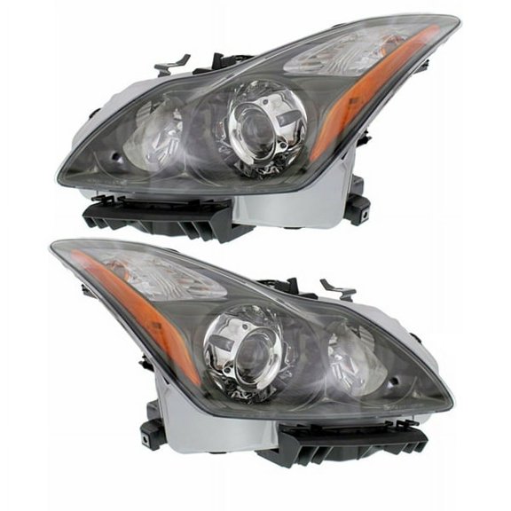 For 11-13 G37 & 14-15 Q60 Front Headlight Headlamp Xenon Head Light Set Pair