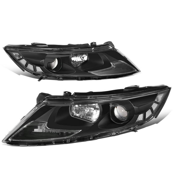 For 11-13 Optima Non-Hybrid Factory Style Black Housing Clear Corner Projector Headlight Lamps Fits select: 2013 KIA OPTIMA LX, 2012 KIA OPTIMA EX