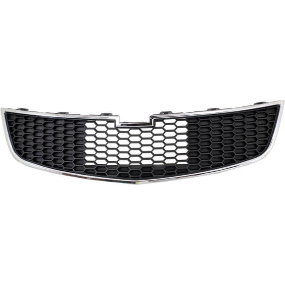 For 11-14 Chevy Cruze Eco Front Lower Main Grill Grille Assembly Chrome/Black