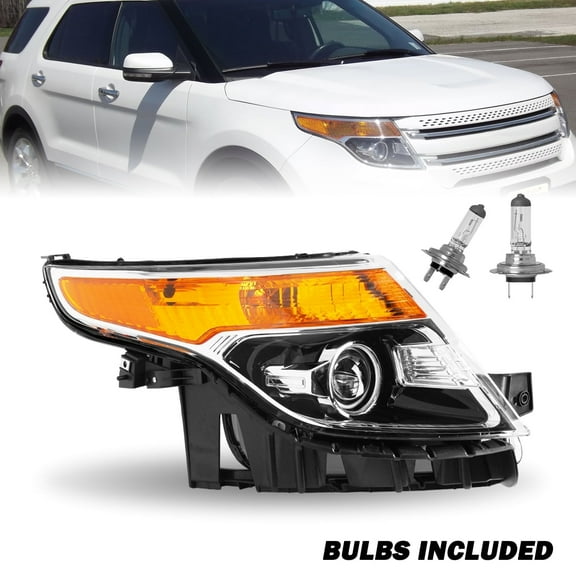 For 11-15 Ford Explorer Headlight Factory Halogen Passenger Side Headlamp RH