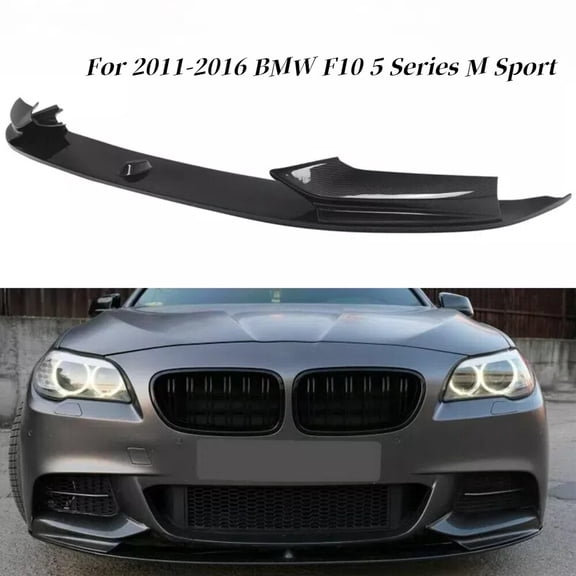 For 11-16 BMW F10 535i 528i 550i M Sport Carbon Fiber Front Bumper Spoiler Lip