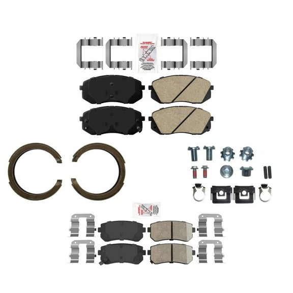 For 11-16 Sportage Front Wheel Drive Ameri Disc Brake Pads Parking Brake Shoes