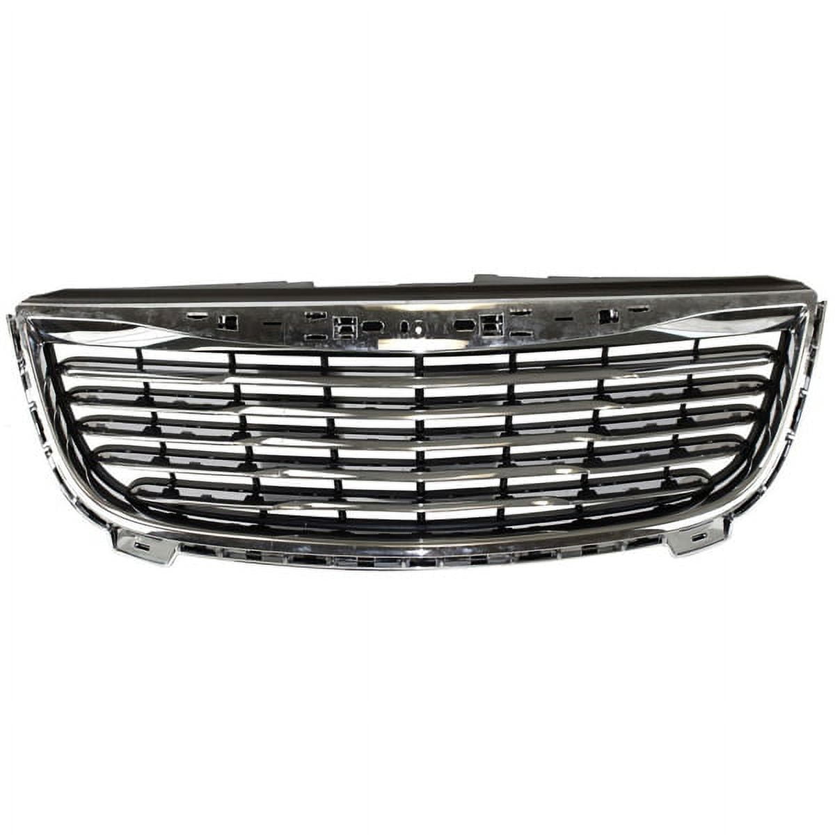 For 11-16 Town & Country Front Grill Grille Assembly Chrome Shell Black Insert