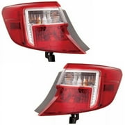 For 12-14 Camry Taillight Taillamp Rear Outer Brake Light Lamp w/Bulb SET PAIR