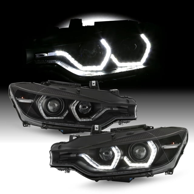 For 12-15 BMW 320i 325i 328d 328i 335i HID w/AFS LED Projector Black ...