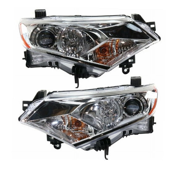 For 12-17 Quest Van Halogen Headlight Headlamp Head Light Lamp w/Bulb PAIR SET