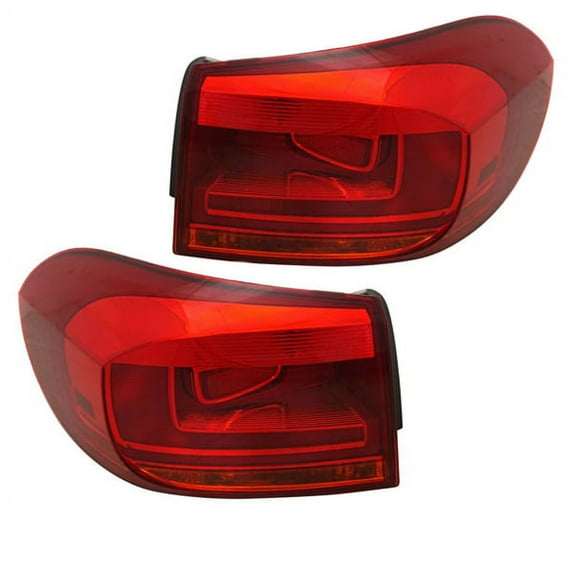 For 12-18 VW Tiguan Outer Taillight Taillamp Rear Brake Light Tail Lamp Set Pair