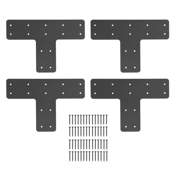 For 12*8" 4PCS T Post Frame Pergola Bracket Flat Mending Plate Fit 4x4",6"x6" Lumber