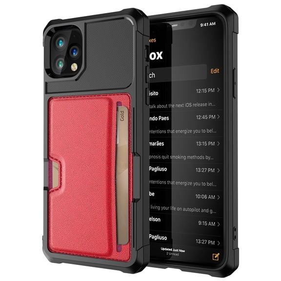 For 12 Pro Leather Wallet Card Shockproof Car Phone Case Cover, Tablet Case