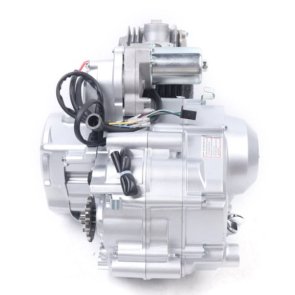 For 125CC Silver 4-Stroke Single-Cylinder Engine for Go Kart/ATV, 5.5KW Power, Electric & Foot Start, Die-Cast Iron/Aluminum, Direct Replacement