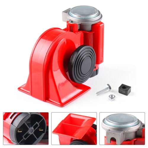 For 12V 115dB Car Air Horn Compact Dual Tone Electric Pump Loud Siren Vehicle