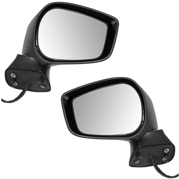 For 13-16 BRZ, FR-S Rear View Mirror Power Non-Heated Manual-Fold Black PAIR SET