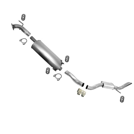 For 13-2017 Ram 1500 3.6 With Standard 120.5 Wheel Base Muffler Exhaust System