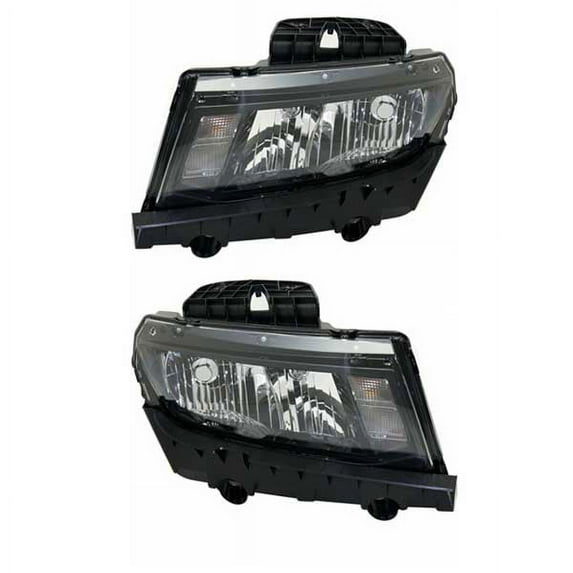 For 14-15 Camaro Front Halogen Headlight Headlamp Head Light with Bulb PAIR SET