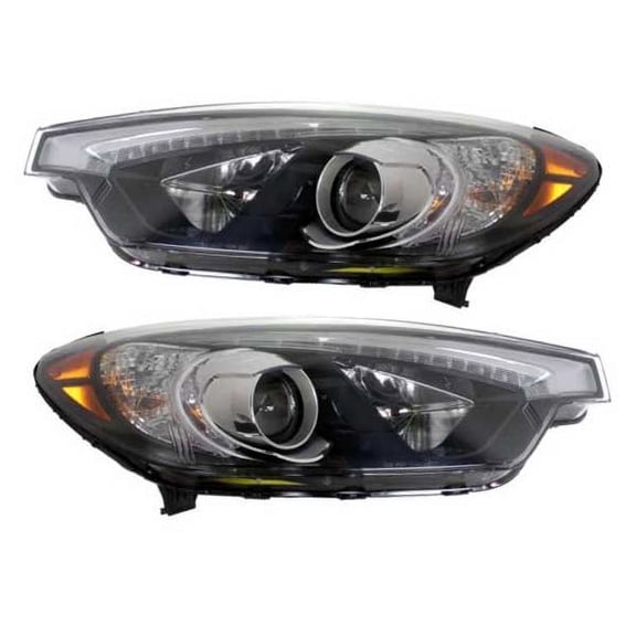For 14-15 Forte/Forte5/Koup Headlight w/LED Position Light Lamp w/Bulb SET PAIR