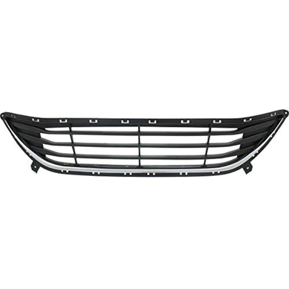 For 14-16 Corolla Bumper Front Grille Black with Chrome Trim Lower Center